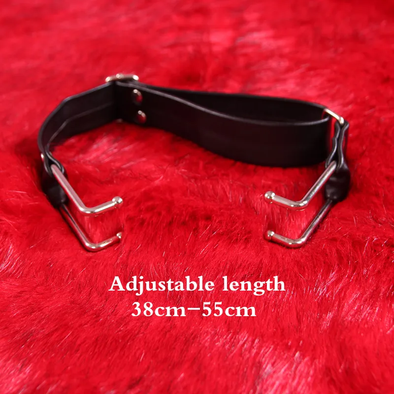 Кожа металлическая длина регулируемый рот расширение кляп Фетиш мужчины кожа