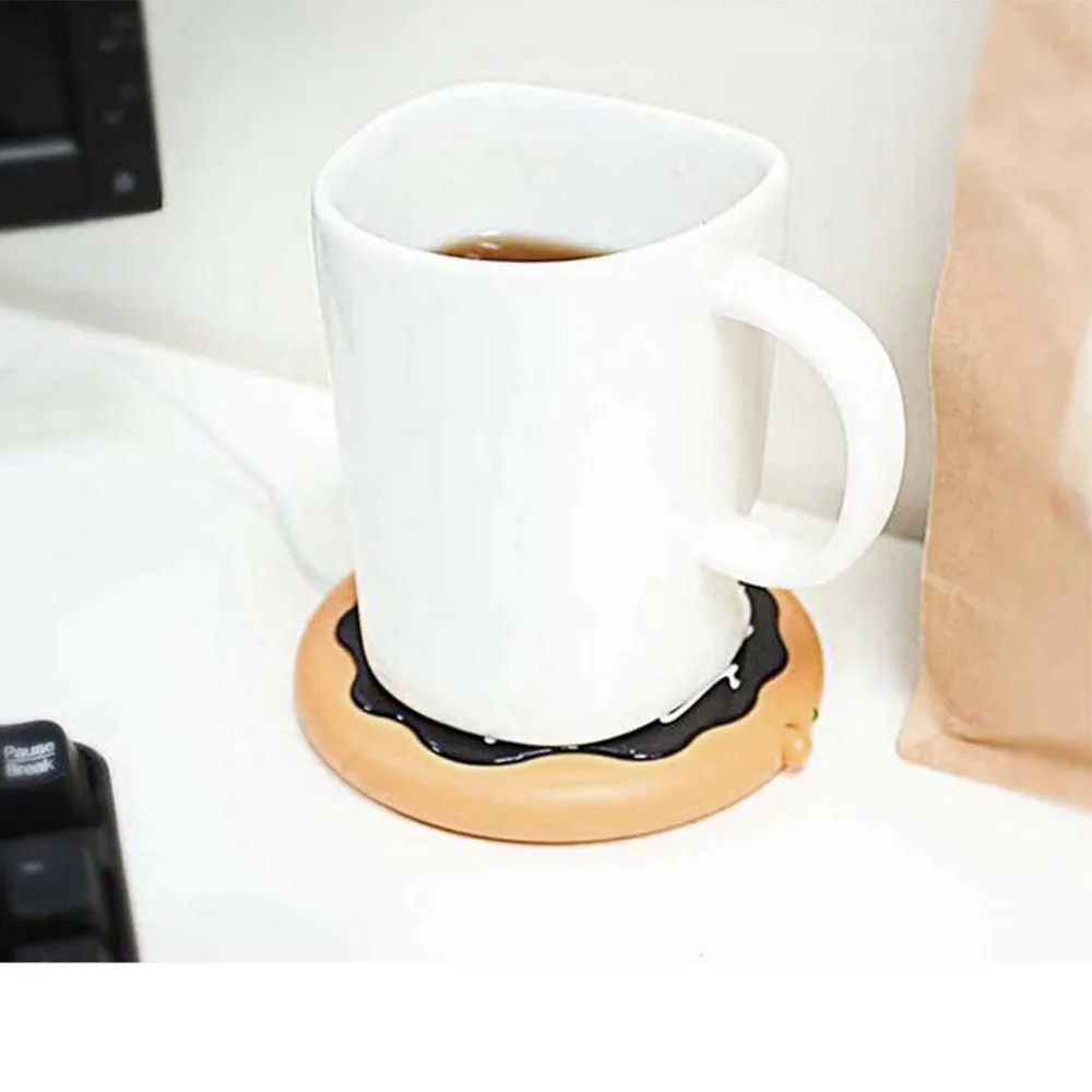Креативная USB Грелка горячее печенье Кружка грелка Coaster Офис чай кофе напиток
