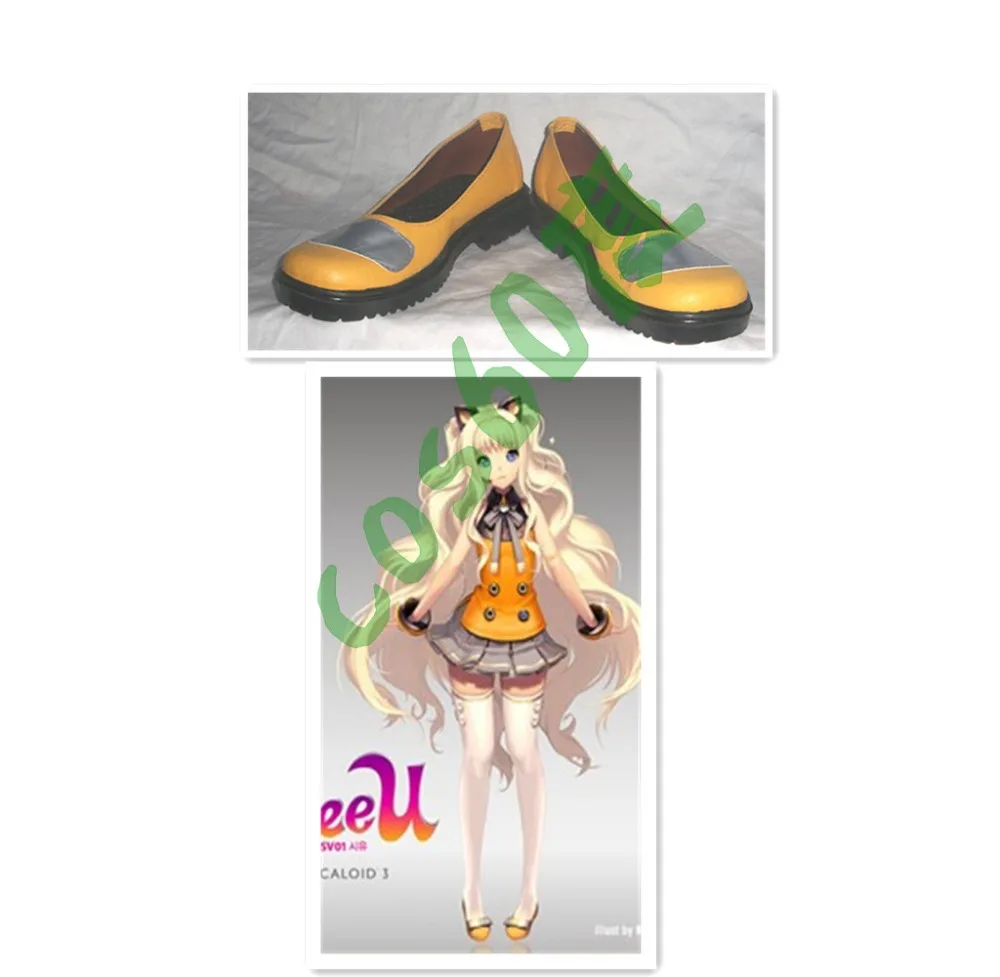 

VOCALOID3 seeU/желтая обувь для костюмированной вечеринки; S008