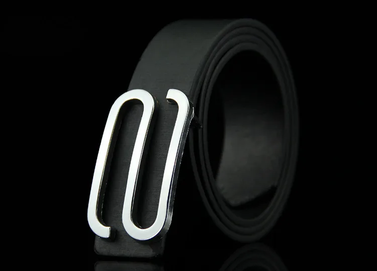 New Designer Men's High Quality Letters Belt Buckle S-type Smooth Fashion Plate Korean Explosion Models | Аксессуары для