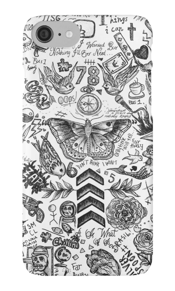 Жесткий чехол Гарри One Direction Tattoos для iPhone 4 4S 5C 5 5S 6 6S Plus SE 7 8 X XR XS MAX | Мобильные