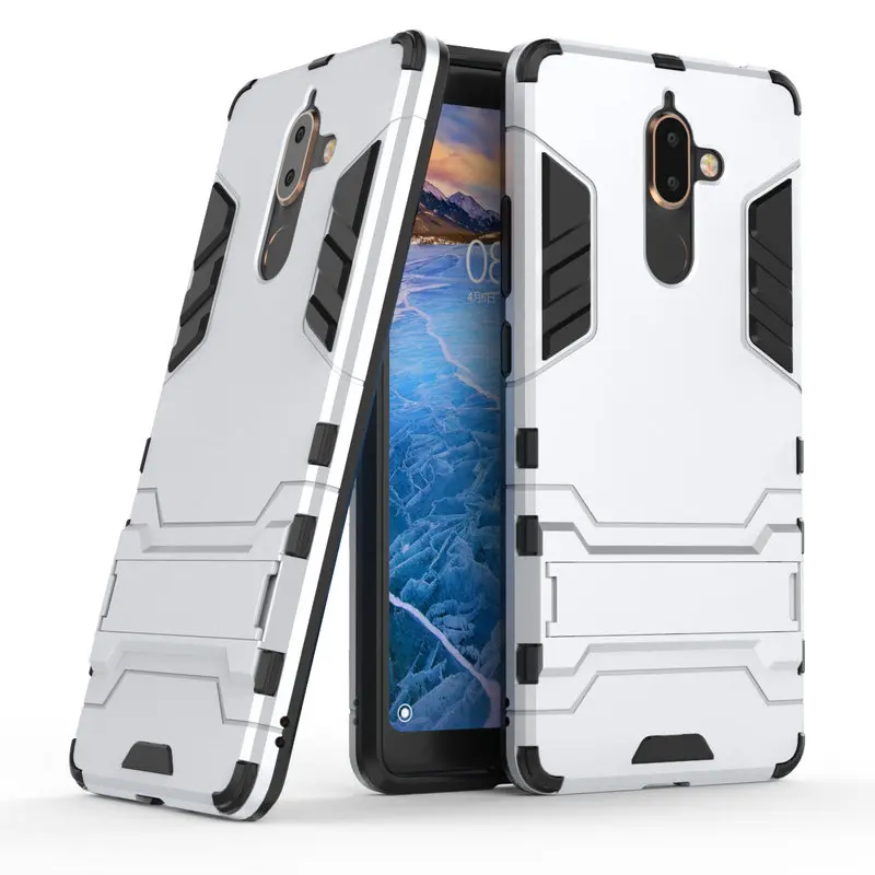 Защитный противоударный чехол для Nokia 7 Plus + 3D Shield PC силиконовый телефона Fundas Coque |