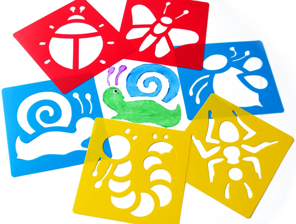 6 видов конструкций/набор Моющийся Пластиковый детский шаблон для рисования