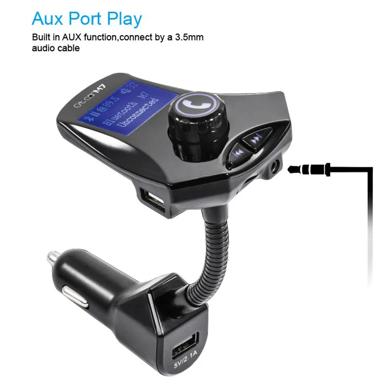 Автомобильный MP3 плеер fm передатчик модулятор Bluetooth громкая связь вызов
