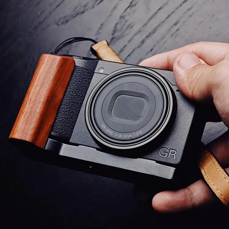 Mahogany Wood Wooden Hand Grip Plate Bracket For with Alum Base Plate Bracket For Ricoh GR3 GRIII Ricoh GR 3