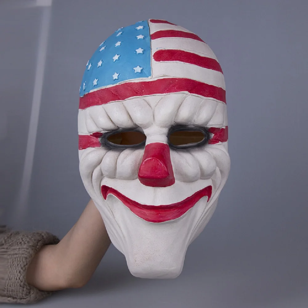 Payday Heist Маска латекс Косплэй Даллас Цепи Hoxton волк Маски для век Хэллоуина