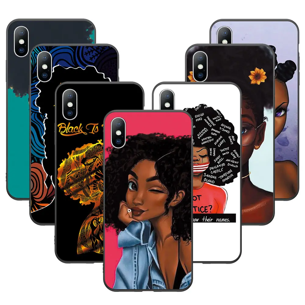 Ottwn Black beauty Girl Hair силиконовый чехол для телефона для iPhone 11 Pro 6 6S 7 8 Plus XR XS Max 5 SE Мягкий чехол из ТПУ для iPhone X