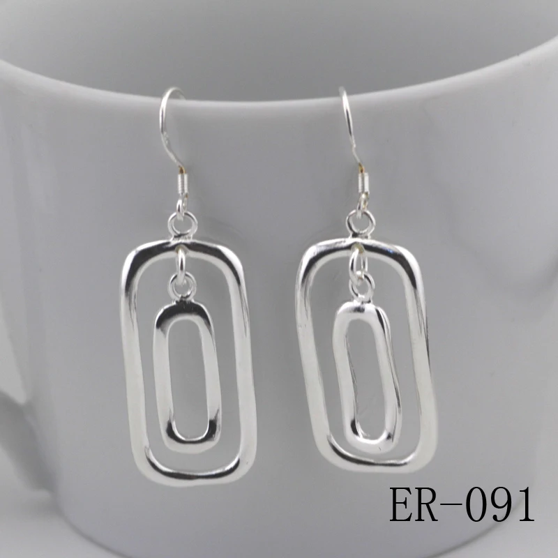 2017 vintage jewelry exquisite 925 sterling silver eardrop modern beautiful for female charm pendants ER-091 | Украшения и