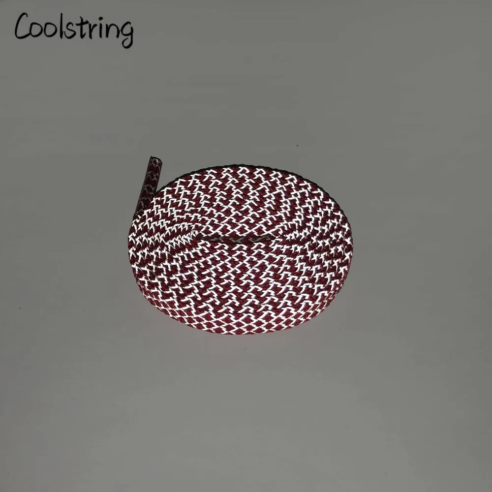 Официальный coolstring на плоской подошве 3M светоотражающие ночного бега Шнурки Кроссовки для бега полые защитные шнурки для Баскетбольная обувь 350 сапоги