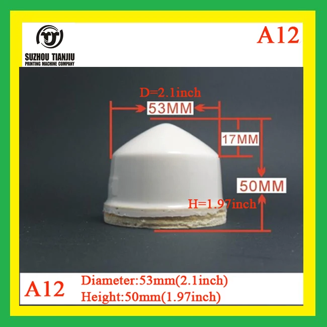 Силиконовые резиновые головки TJ A12 для печати размеров: диаметр 2 1 дюйма x высота 97