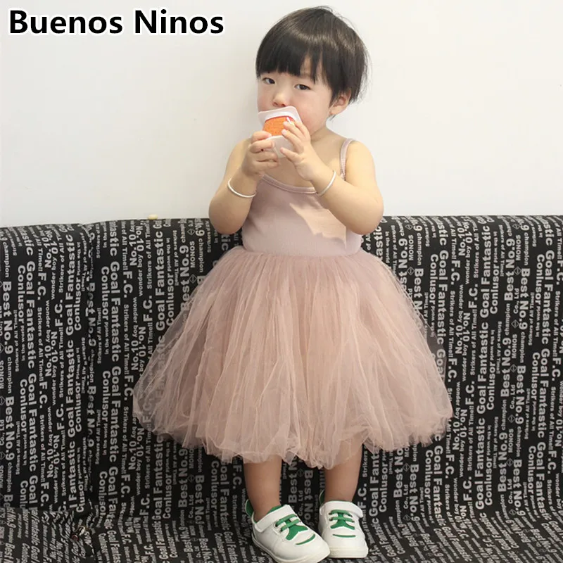 Весна/Лето 2019 Модное детское Сетчатое платье-комбинация из тюля для девочек