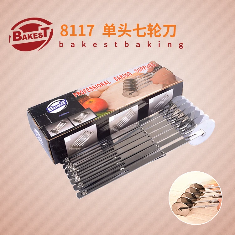 BAKEST 7 колес из нержавеющей стали резак для теста кухонные аксессуары инструменты