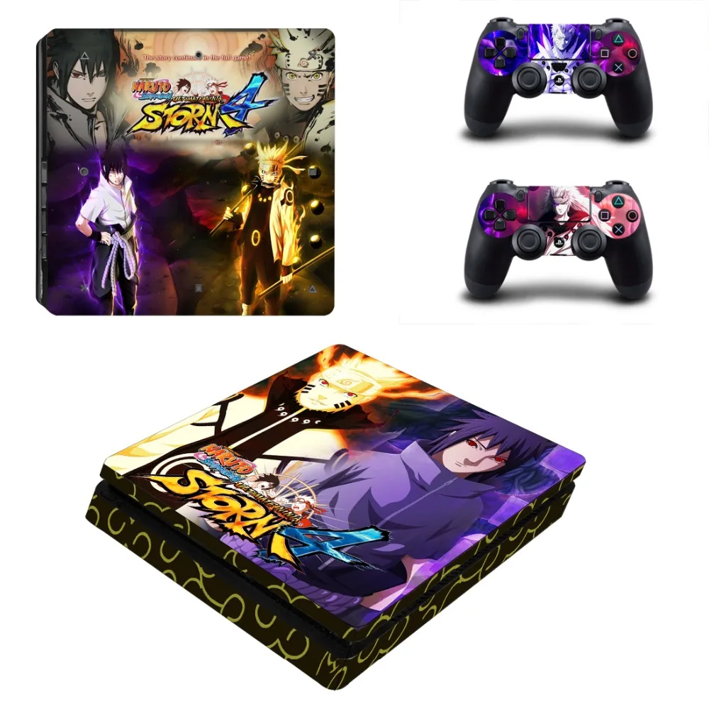 Виниловая наклейка Аниме Наруто Boruto PS4 Slim Skin для консоли Sony Playstation 4 и 2 контроллера