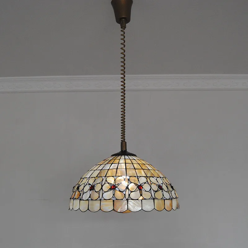Европейская ретро люстра в стиле Тиффани с цветами светильник E26/E27 винтажная