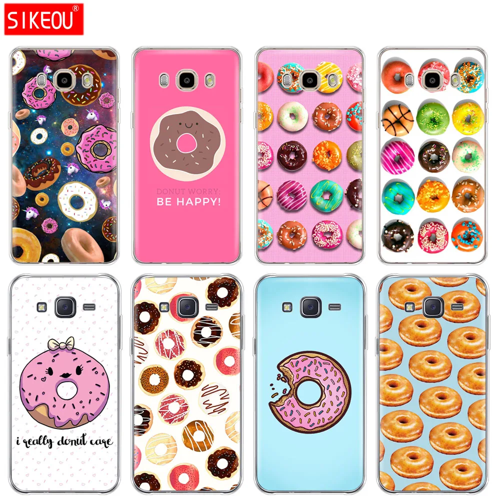 Силиконовый чехол для телефона Samsung Galaxy J1 J2 J3 J5 J7 MINI 2016 2015 prime Cute Donut Sweet|Бамперы| |