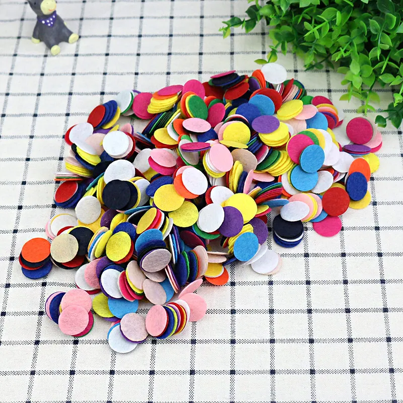 Разноцветные круги из фетра 500 шт. 2 см круглые фетровые тканевые прокладки
