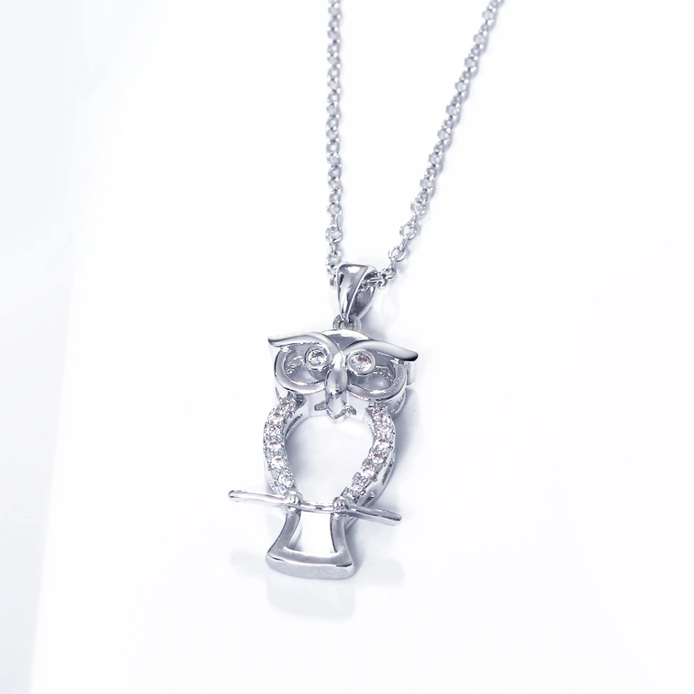 Ключичной цепи прекрасный животных Сова Подвески Цепочки и ожерелья Высокое