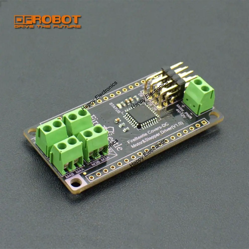 DFRobot FireBeetle покрывает 4 канальный Серводвигатель постоянного тока и 2 фазные