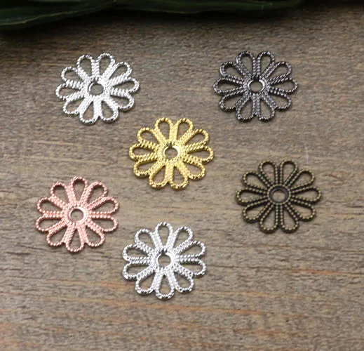 Винтажные разноцветные соединительные застежки для волос из латуни 15 мм |