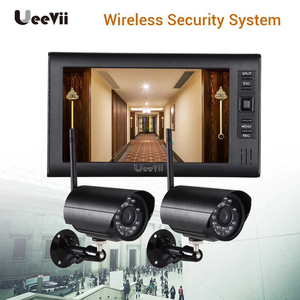 480 P ЖК монитор для домашней системы безопасности NVR комплект CCTV система ИК