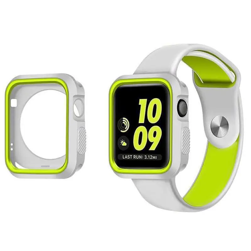 EastVita силиконовый защитный чехол для Apple Watch 42 мм 38 Полная рамка экрана резиновая