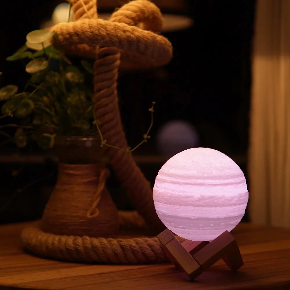Новый Ночной светильник Jupiter с 3D принтом USB светодиодный креативная лампа