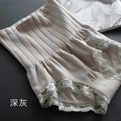 Lomonling, Calcinha, милые трусики для женщин, Munafie, для девушек, высокая талия, живот, бедра, Скульптурное нижнее белье, трусы, модал, кружевное белье - Цвет: Серебристый