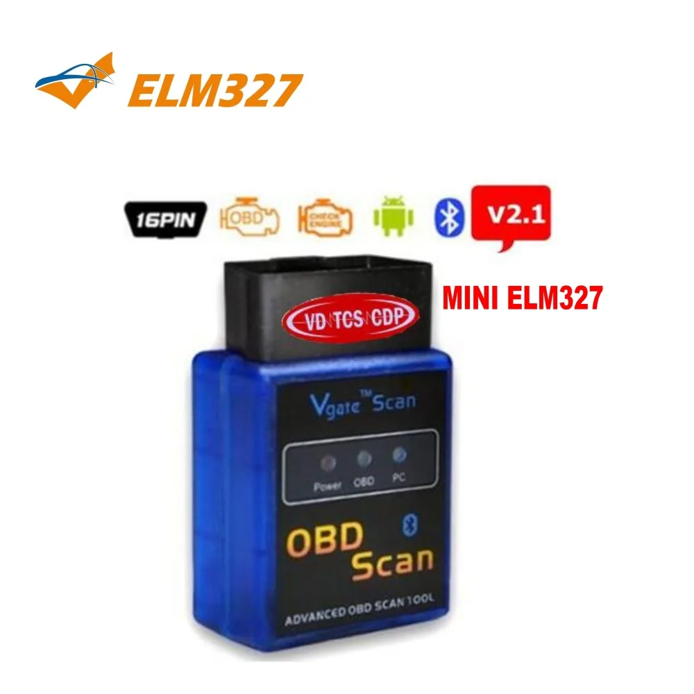 VD TCS CDP Mini ELM327 V2.1 Bluetooth OBD2 OBD II Can Bus ELM 327 протоколы Авто диагностический инструмент