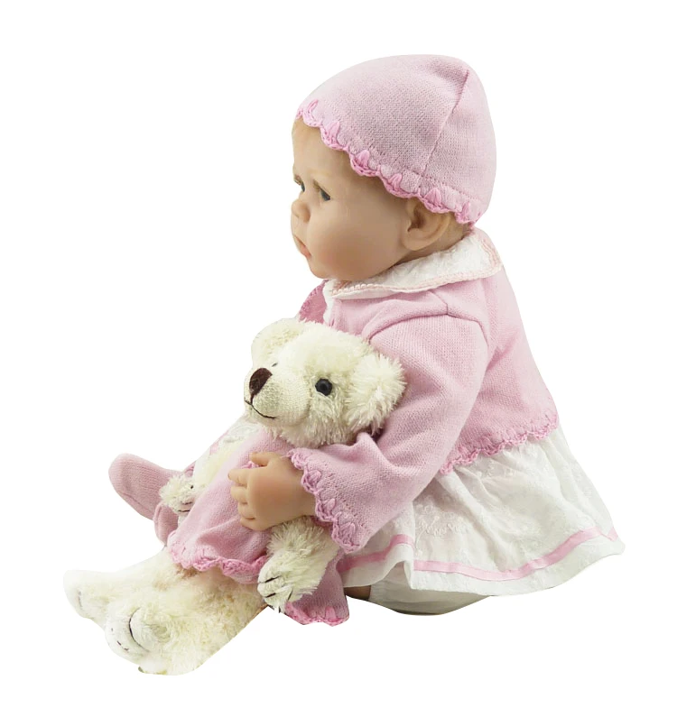 20 &quotbaby reborn Мягкие силиконовые с медведем кукла Мода подарок ребенку куклы