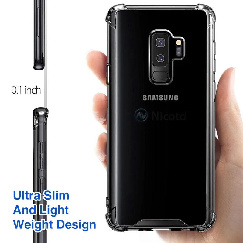 Для samsung Galaxy S10e S9 plus TPU прозрачный чехол для телефона Note 9 A8s A6s A8 J6 J4 2018 Мягкая