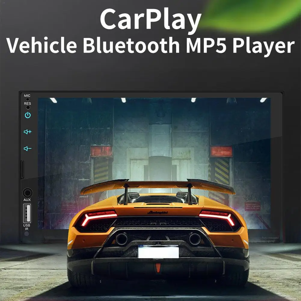 Автомобильный радиоприемник Apple Carplay 7 дюймов 2 DIN Bluetooth MP5 сенсорный экран плеер FM