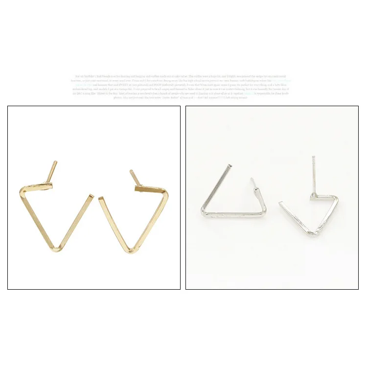 

2017 New Arrival Fashion 925 Sterling Silver Stud Earrings Geometric Triangles Stud Earrings For Women Jewelry Brincos