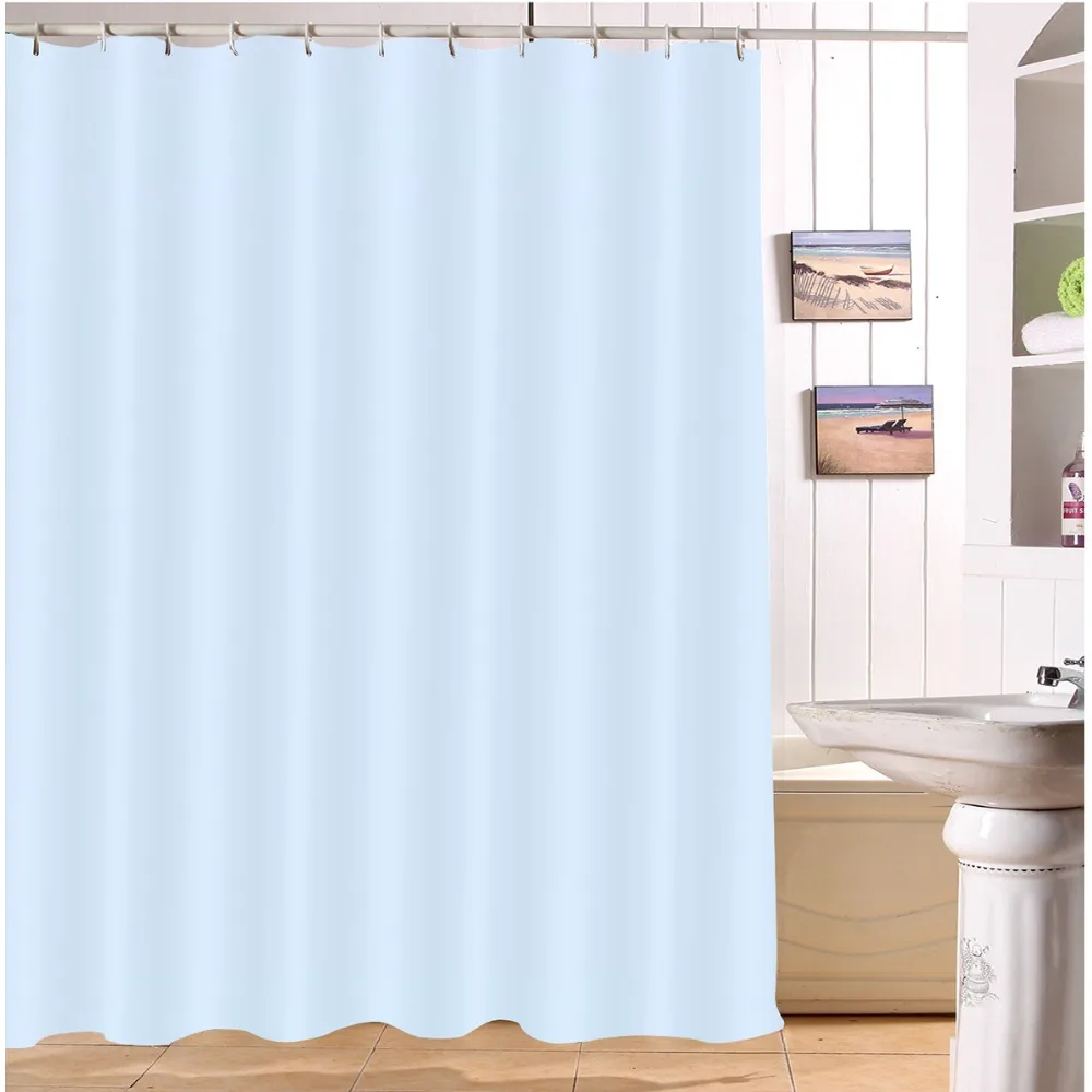 

LB 72'' Light Blue Shower Curtains Bathroom Curtain Waterproof Polyester Screens Fabric for Woman Girl Kids Bathtub Home Decor
