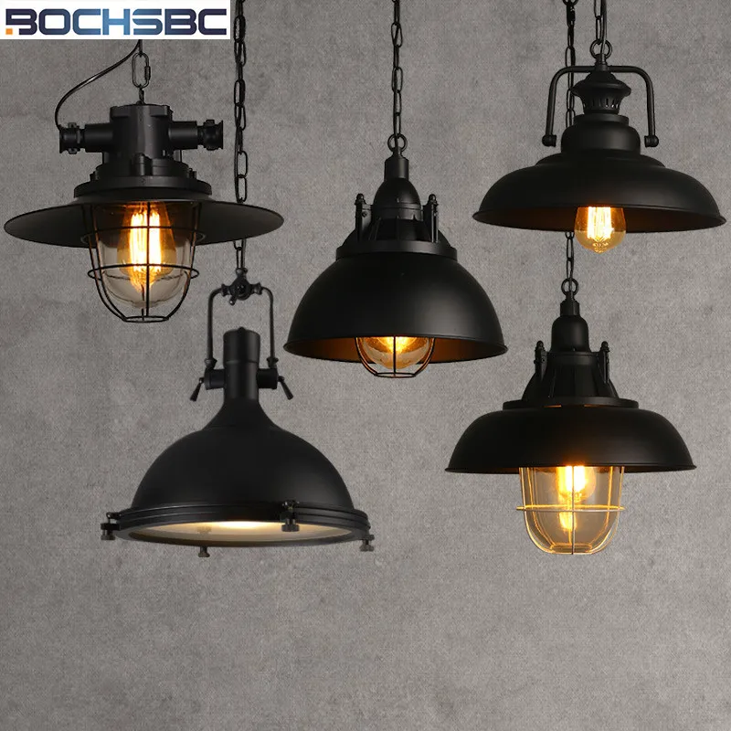 

BOCHSBC American Pot lid Lampshade Metal-art Pendant Lights for Living Room Cafe Bar Loft Retro Industry Creative Hanging Lamps