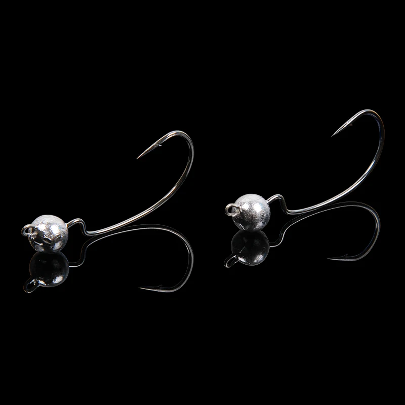 TSURINOYA рукоятки привести острые Крючки 3.5g/5g/7g Jig Head крючки искусственные черви для