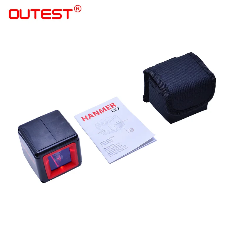 

OUTEST Mini Laser Level 2 lines Self-Leveling laser Leveler Vertical Horizontal Cross laser Red Beam Line Measuring Instrument