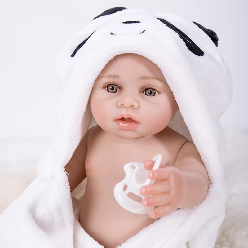 Full Silicone Vinyl Reborn Baby Girl Dolls 43cm Bath Toys for Children Dolls Girls Birthday Gifts