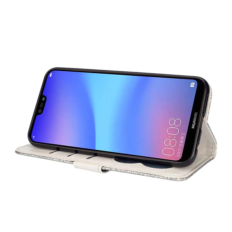 Кожаный чехол на молнии для huawei P20 Lite mate 20 Pro, роскошный блестящий флип-чехол с блестками для huawei mate 10 Lite mate 20, чехол для телефона s