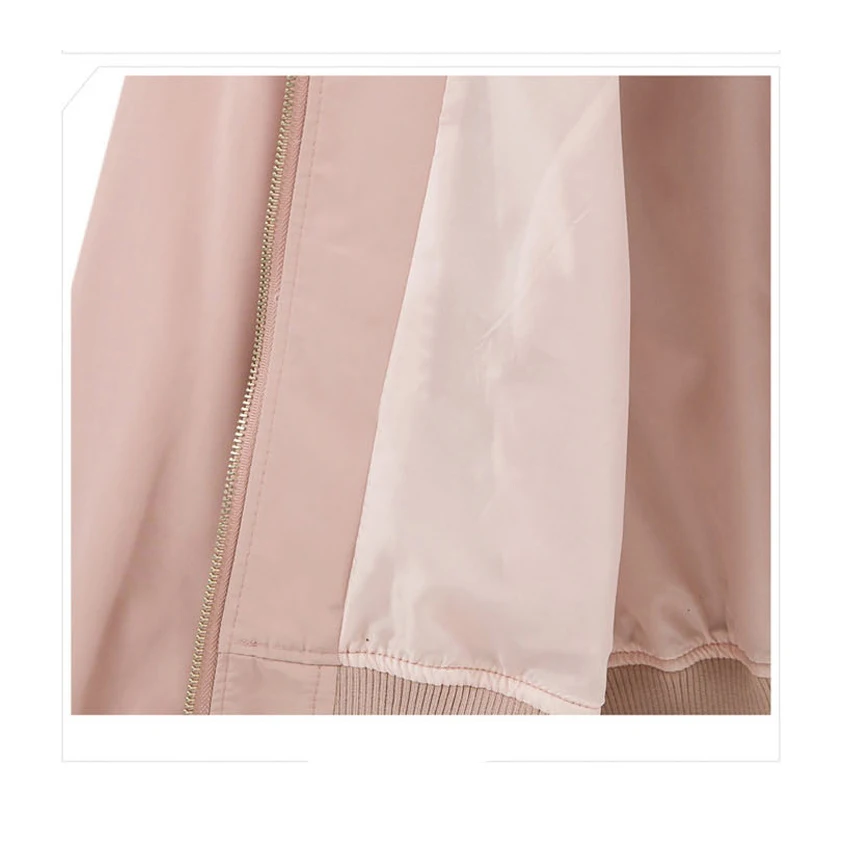 

Vogue Nice New Autumn Basic Bomber Jacket For Women Long Sleeve Elegant Zipper Windbreaker Jackets And Coats Chaquetas Mujer