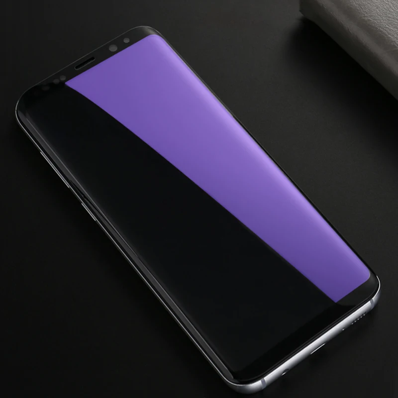 Анти Blu-Ray 3D изогнутые закаленное Стекло пленка для Samsung Galaxy S8 S9 плюс Примечание 9 8 Экран протектор полный защитный Стекло фильм