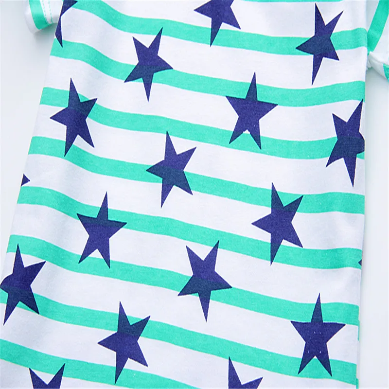 Jumping meters new striped short sleeves summer t shirts for kids baby boys girls style clothes with printed some stars tops |