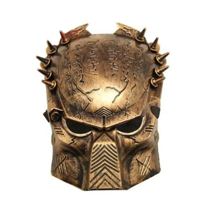 Золотой alien vs Predator Воин Волк Маска АВПР Костюм Реплика маскарад маска Хэллоуин