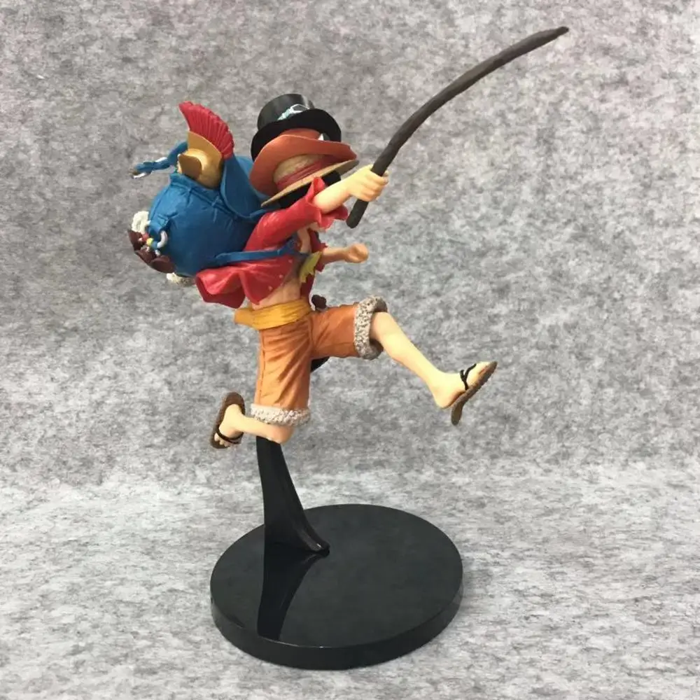 Новинка Лидер продаж аниме 20 см цельная обезьянка D. Luffy рюкзак Ace Sabo шляпа Фигурка
