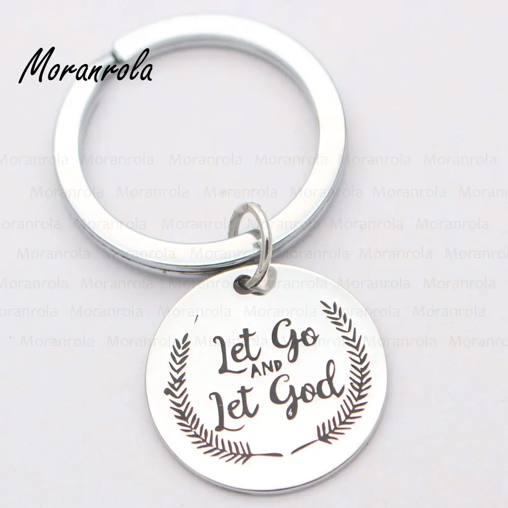 Новинка медное ожерелье arried &quotLet go and let God&quot брелок для ключей христианский Вера