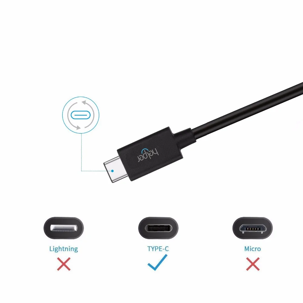 PowerLine USB-C для USB-C 2,0 Кабель 1,8 для устройств usb type-C, включая Galaxy S8, S8+, Google Pixel, Nexus 6 P, huawei Matebo