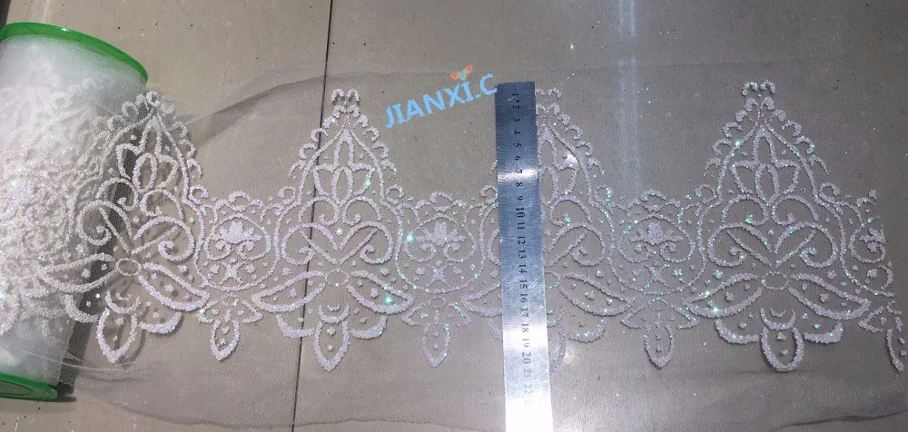 Новейший стиль 10y французская чистая кружевная ткань с клееным блеском David-110117