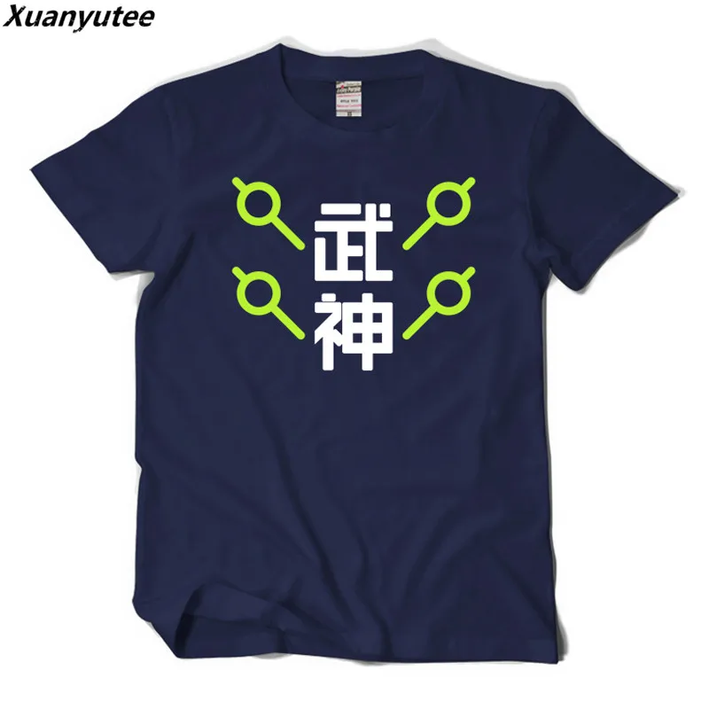 Xuanyutee/модная футболка для фанатов игр OW Genji Homme летняя хлопковая Повседневная с