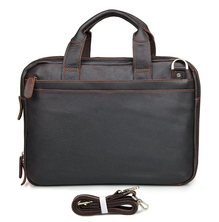 Натуральная коровья кожа Портфели мужская сумка 15 дюймов Топ с ручкой для