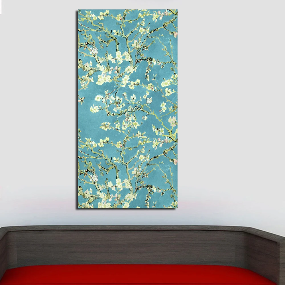 

JQHYART Blossoming Almond Print Wall Art Decor Oil Painting on Canvas Wall Painting Picture for Living Room Posters Prints