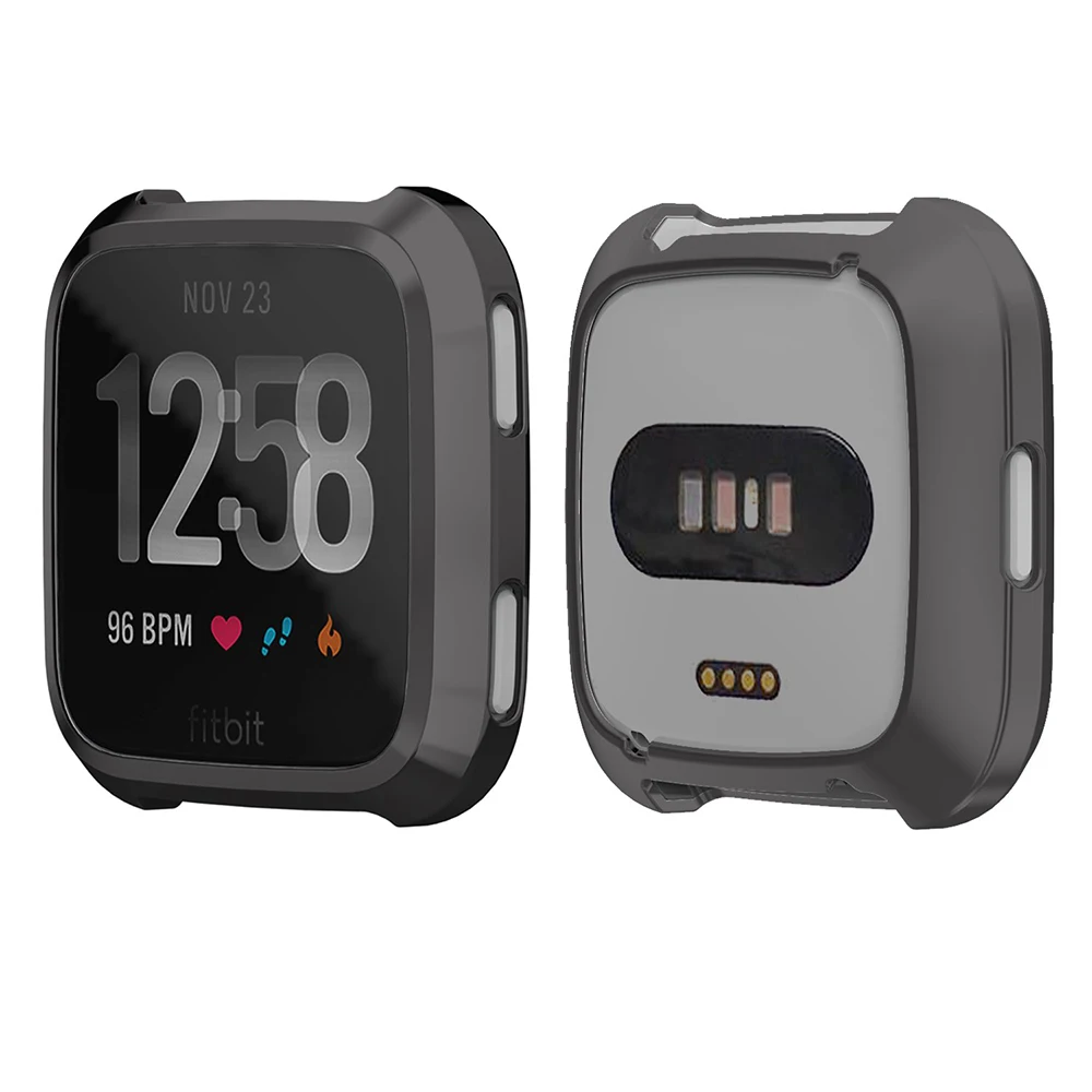 NYFundas 360 градусов Чехол для Fitbit Versa часы ТПУ покрытие экрана протектор усиленный чехол для Fit Bit Versa аксессуары для часов